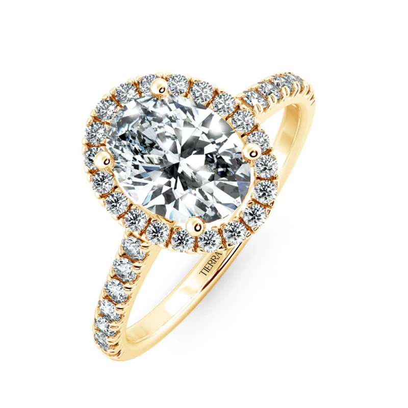 Nhẫn đính hôn Halo đai tấm NCH8501 3